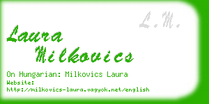 laura milkovics business card